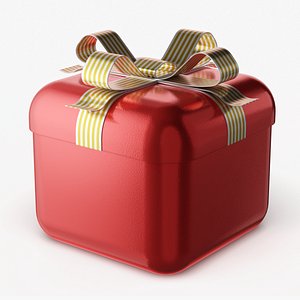 Rounded Gift Box 3D
