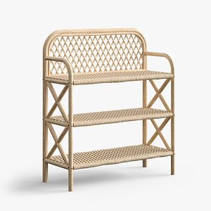 Ezra Cane Bamboo Bookcase shelf
