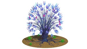 3D model plant nature bush