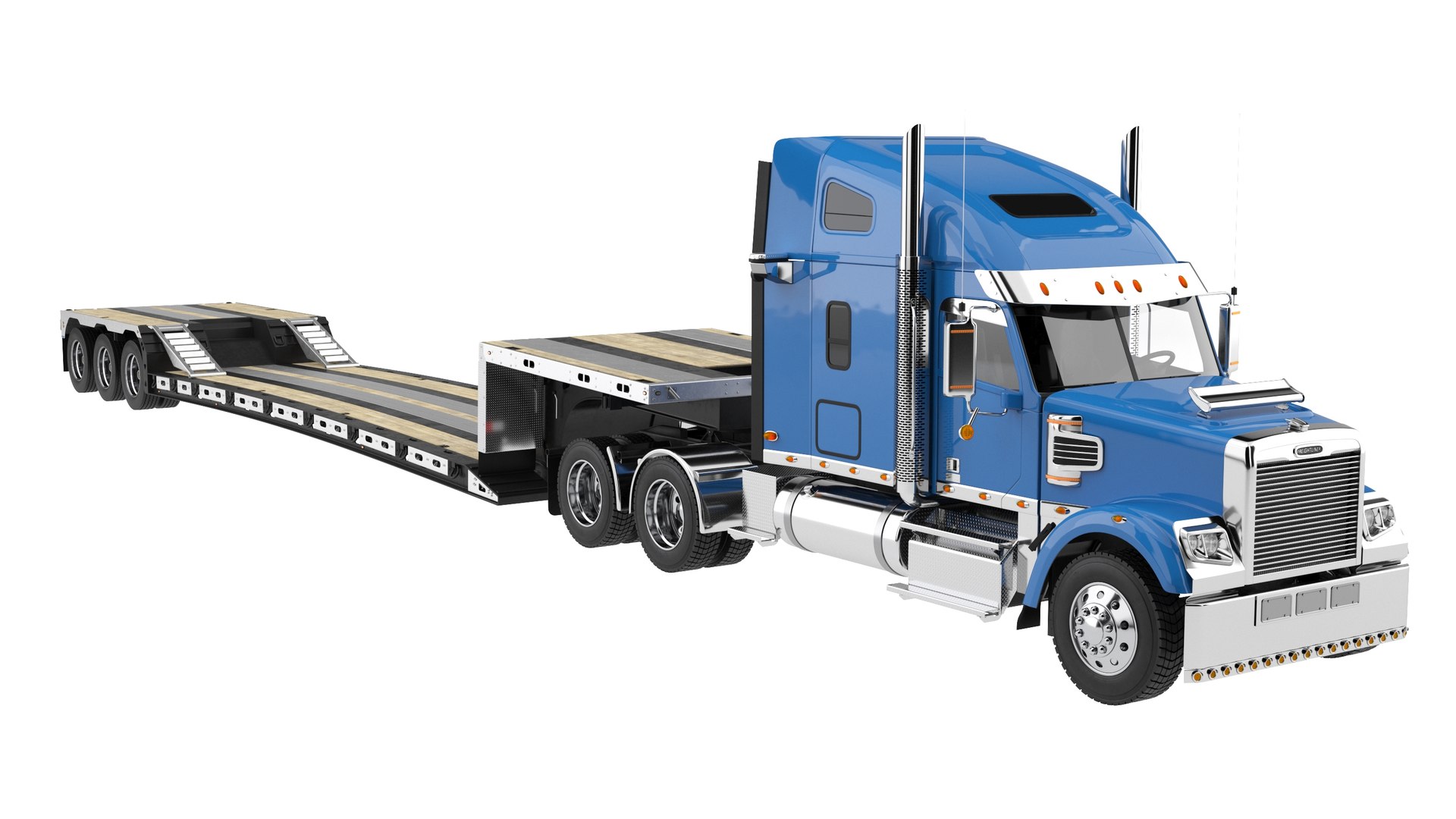 Freightliner With Trailer 3D Model - TurboSquid 2059787