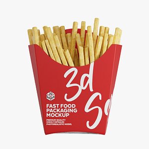 French Fries Box Red