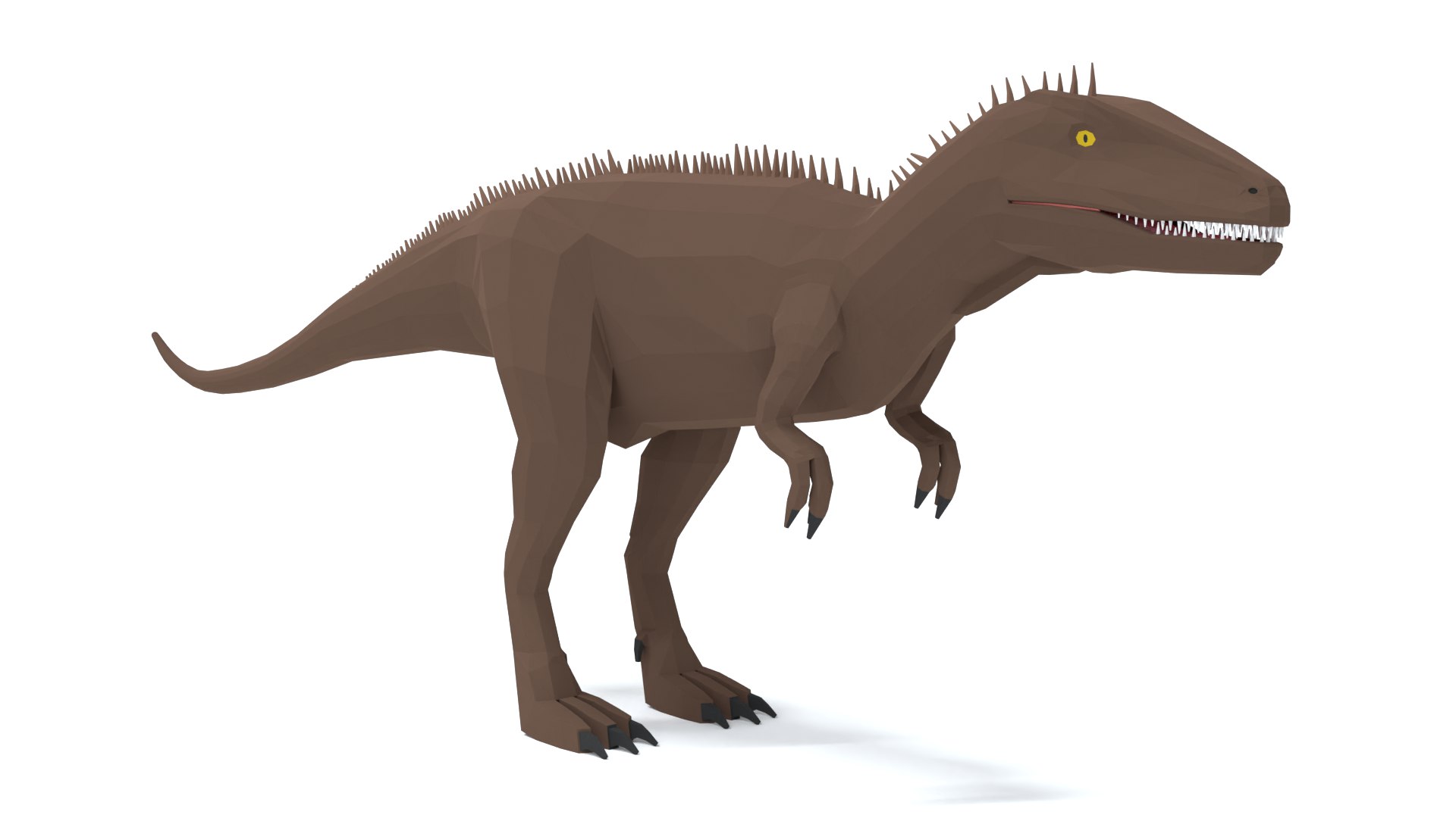 3D Model Low Poly Cartoon Carcharodontosaurus - TurboSquid 1850025