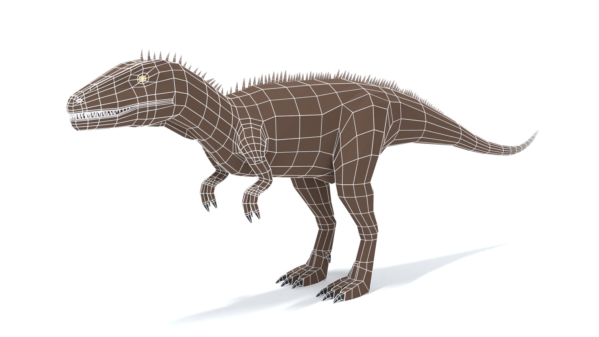 3D Model Low Poly Cartoon Carcharodontosaurus - TurboSquid 1850025