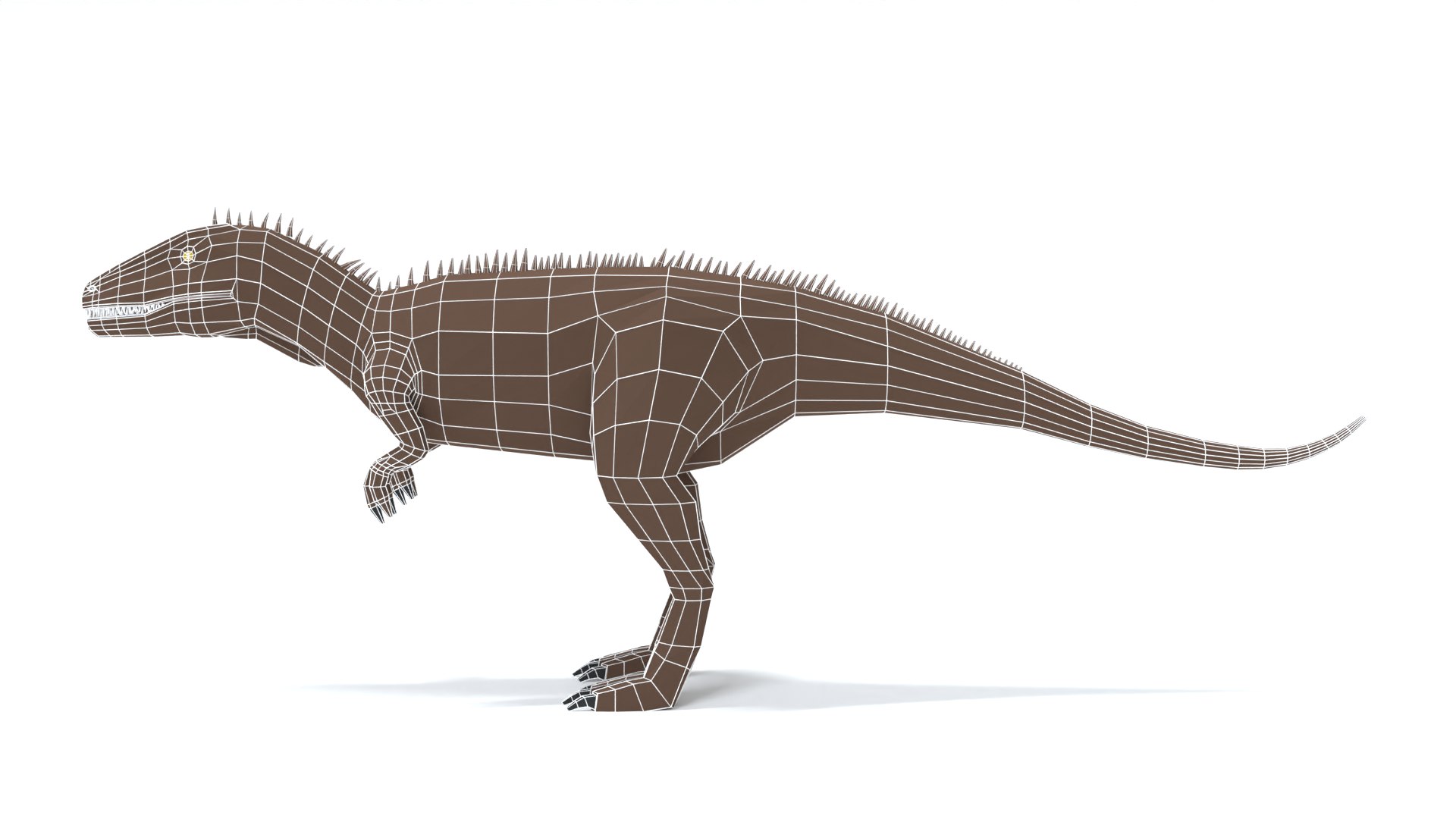 3D Model Low Poly Cartoon Carcharodontosaurus - TurboSquid 1850025