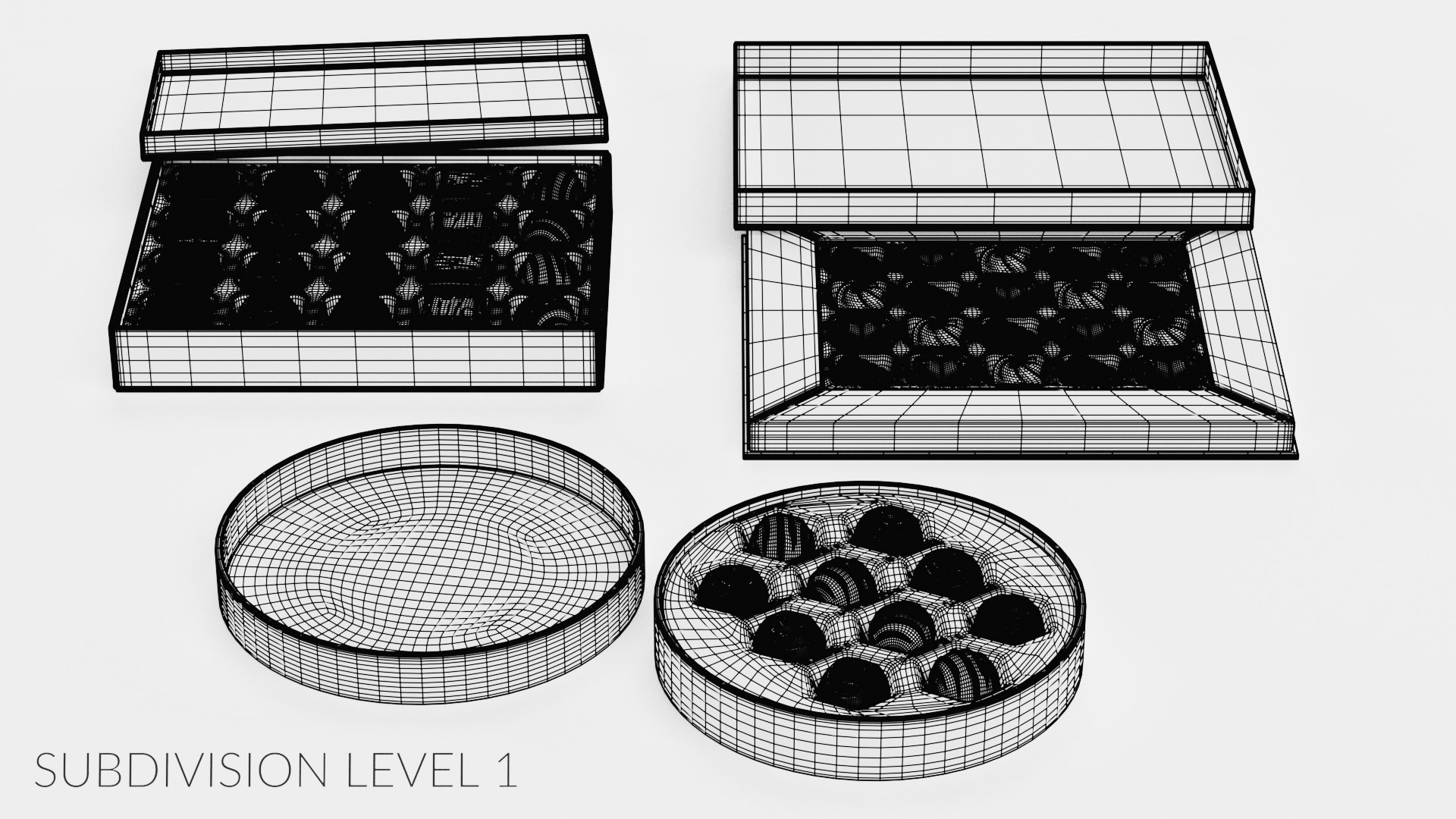 Chocolate Boxes Candies Model - TurboSquid 1519387