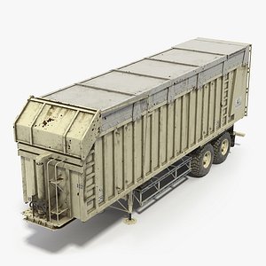 harvester trailer dirty 3D model
