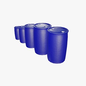 Plastic Tight Head Drum Collection 3D model