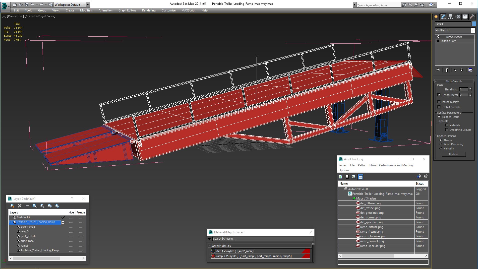 Portable Trailer Loading Ramp 3D Model - TurboSquid 1724410