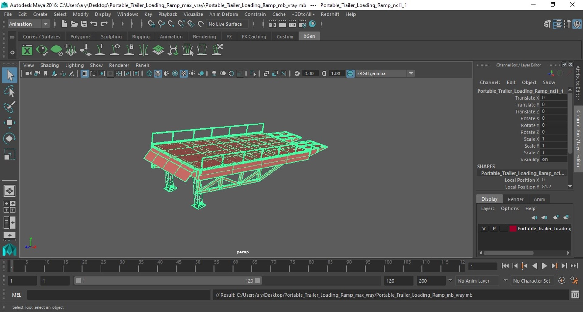 Portable Trailer Loading Ramp 3D Model - TurboSquid 1724410