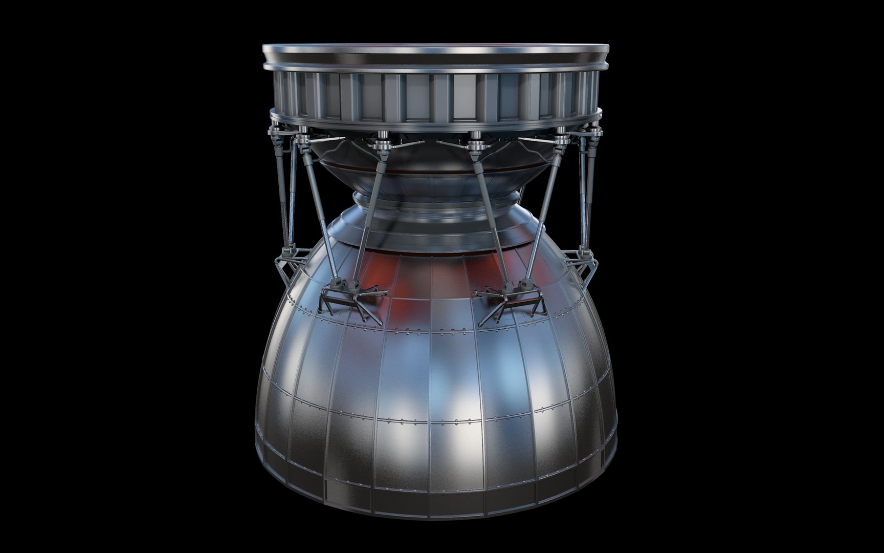 3d Rocket Booster Engine Model