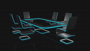 3D Sci Fi Confrence Table model