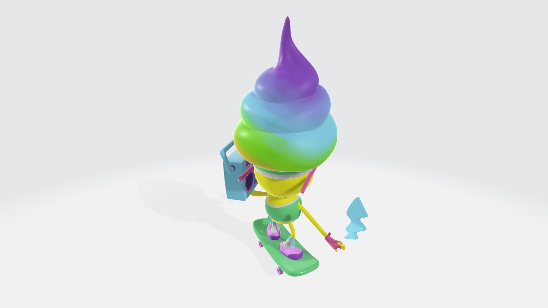 3d Skateboard Character - Turbosquid 2317192