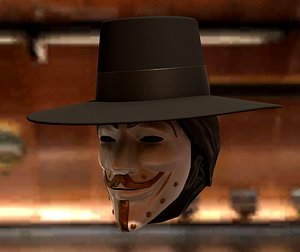 3D guy fawkes mask