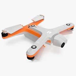 AI Powered Drone White Off State 3D model