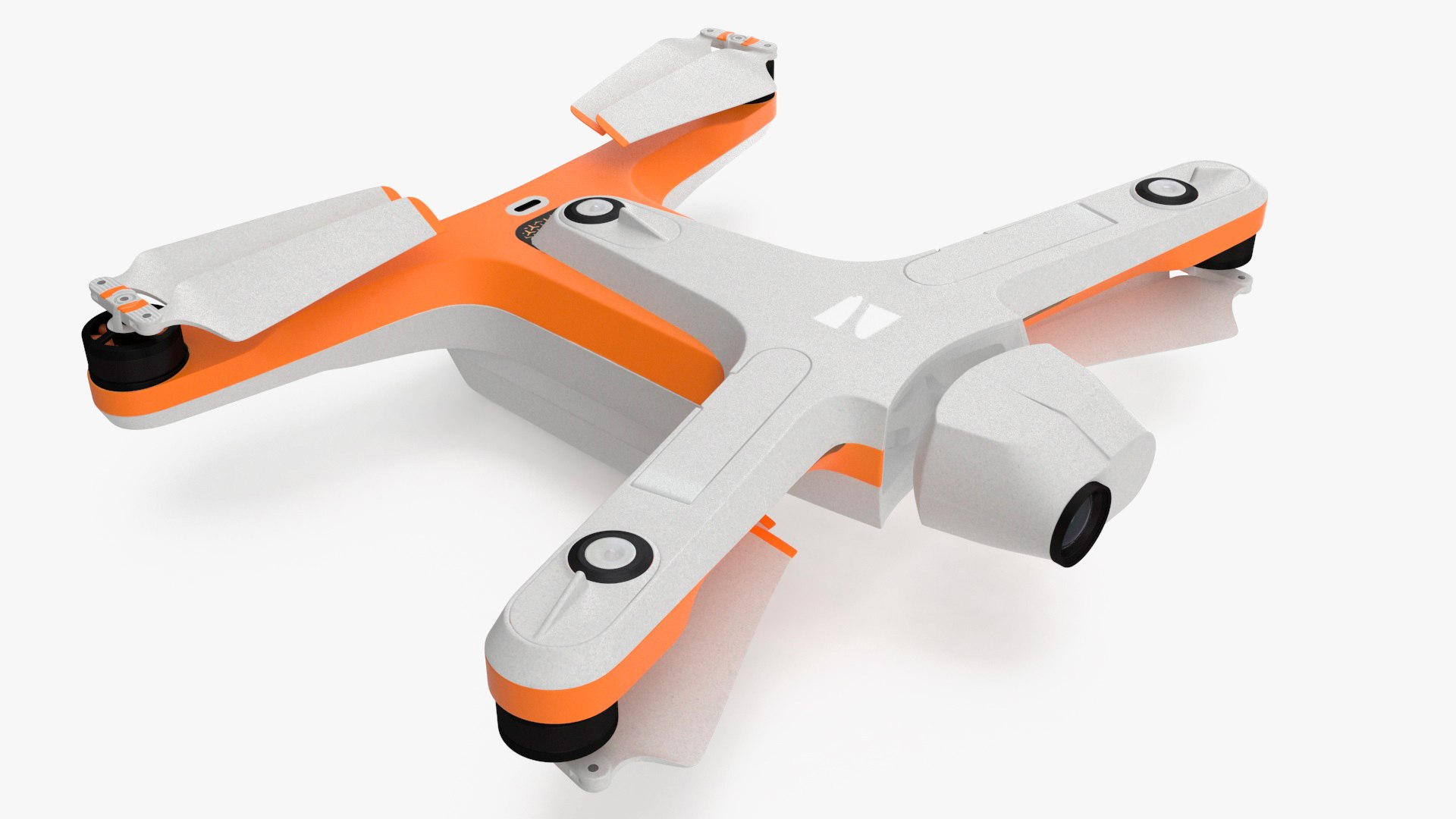 AI Powered Drone White Off State 3D model preview