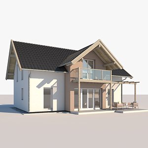 3D contemporary house