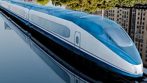 High Speed Train 3D Model 3D model