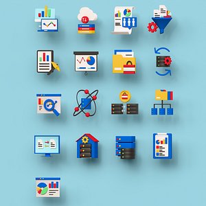 Icon Pack 3D model