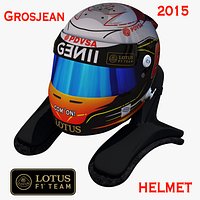 Romain Grosjean Helmet 2015
