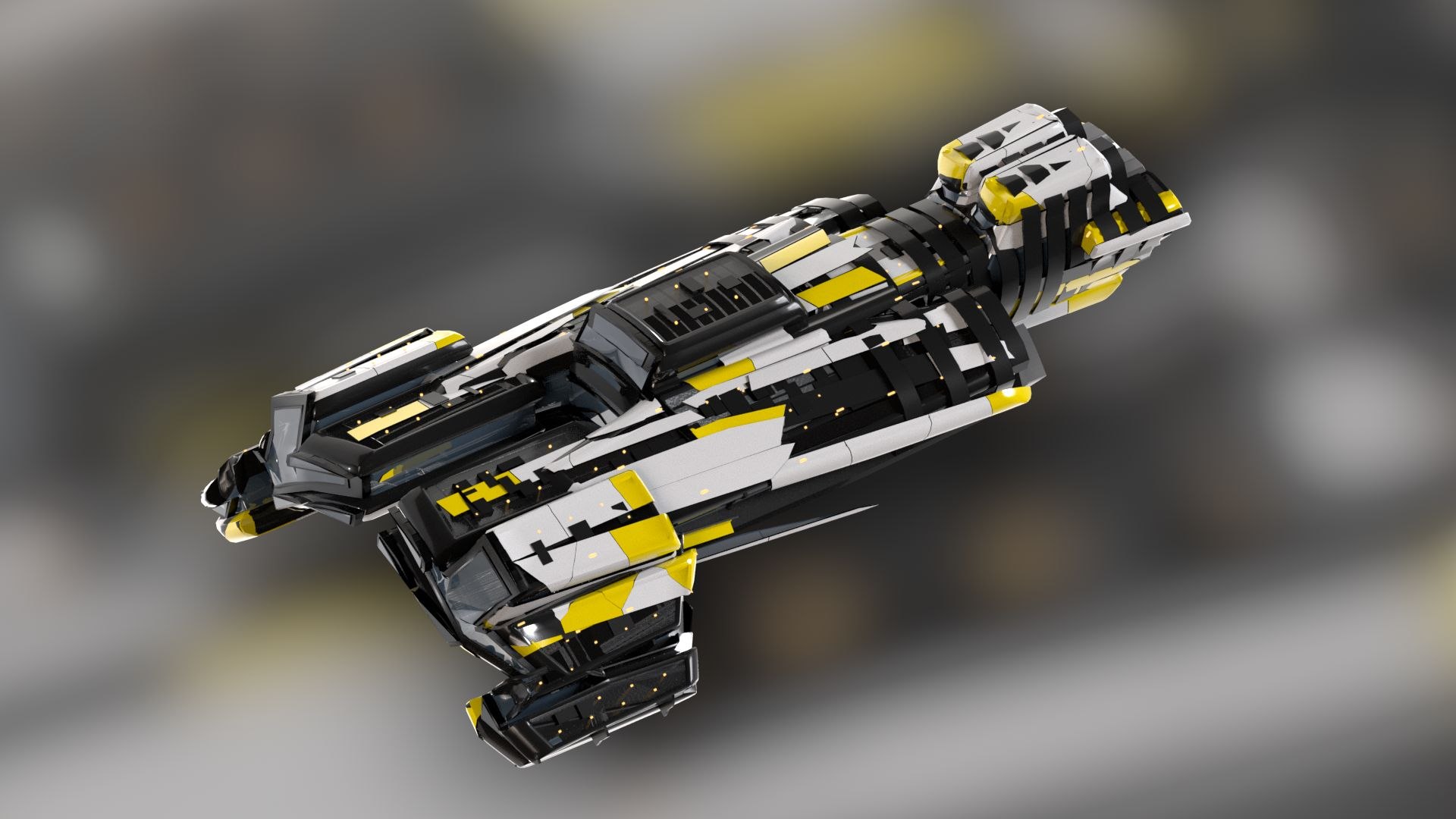 3D Lowpoly Sci Fi Spaceship Space Craft Air Vehicle 28 Model ...