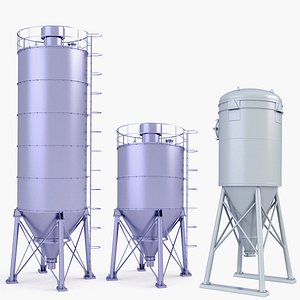 Cement Glue Silos v15 model