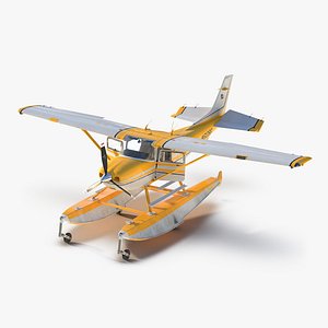 Cessna 182 Skylane on Floats Rigged Yellow