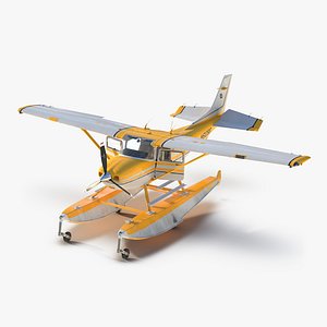 Cessna 182 Skylane on Floats Rigged Yellow