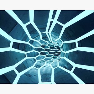 Sci Fi Tunnel Pack modular Lowpoly Game Ready 3D model
