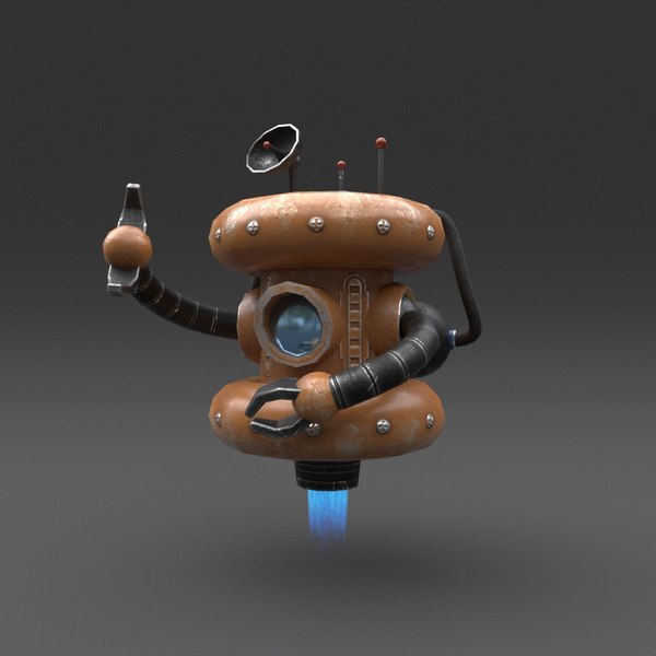 robot blender rigged 3D model