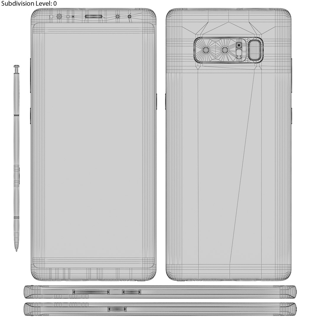 Realistic samsung galaxy note8 3D model - TurboSquid 1197580