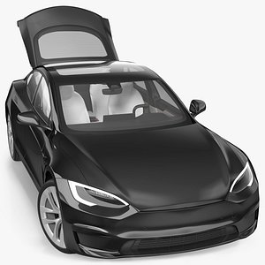 3D Electric Liftback Sedan Rigged