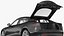 3D Electric Liftback Sedan Rigged
