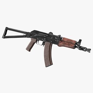 AKS 74U Assault Rifle 3D model