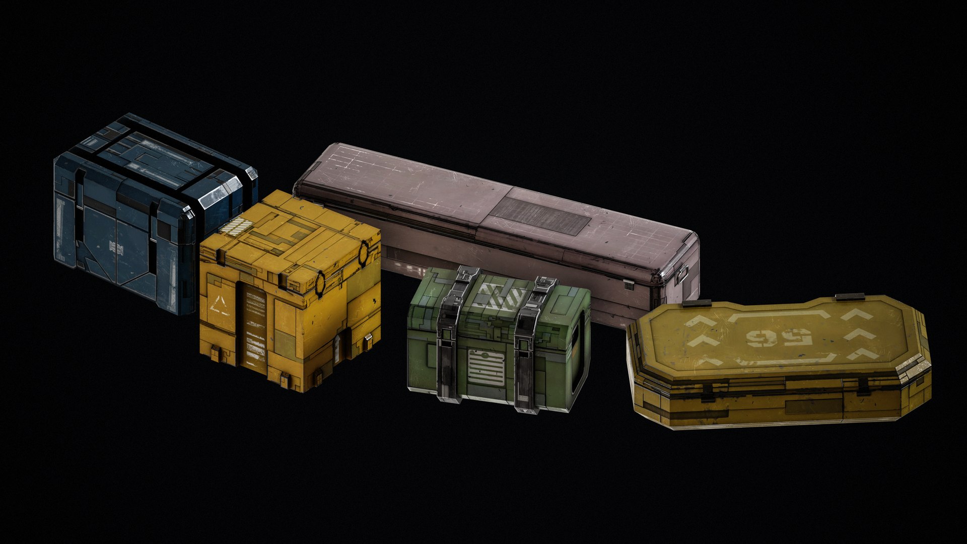 Sci-fi Crates Pack Vol 1 3D - TurboSquid 2282277