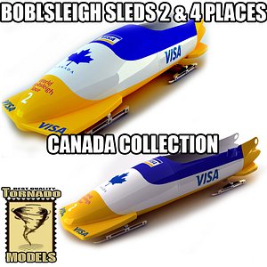 3d bobsleigh sled - canada model