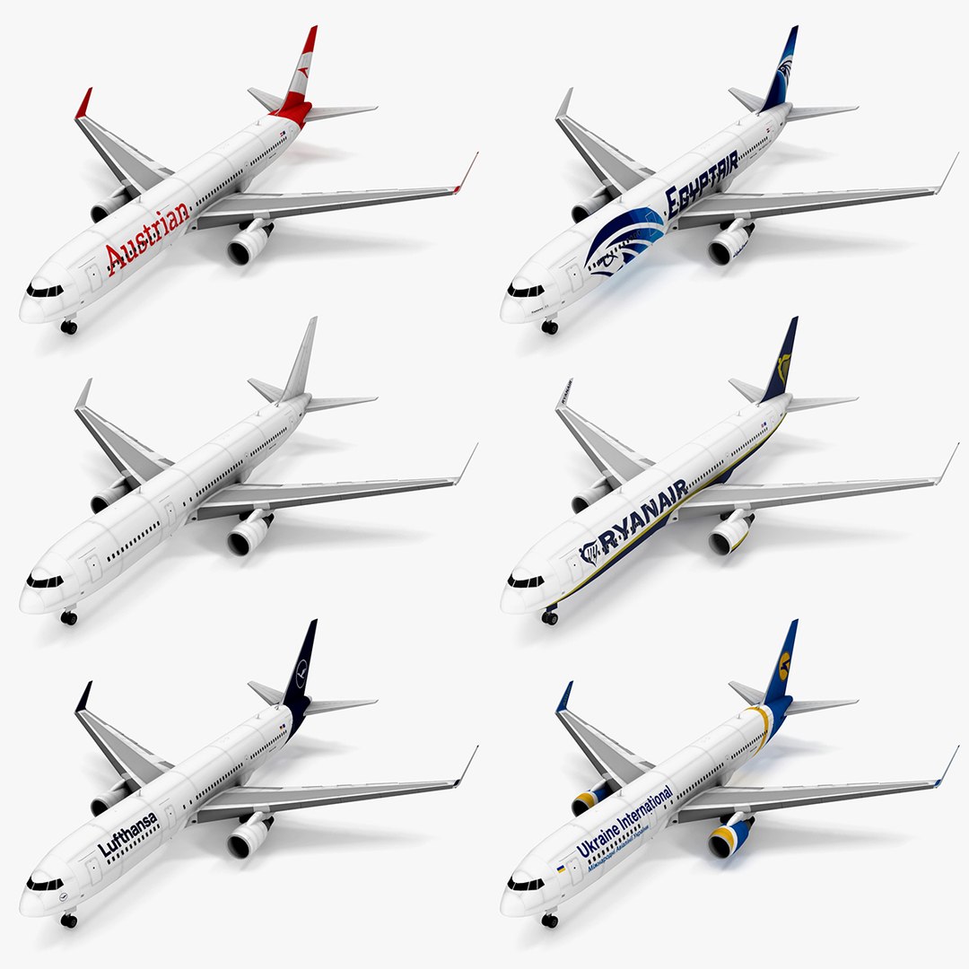 3D model Boeing 767-300ER Airlines Set - TurboSquid 1904823