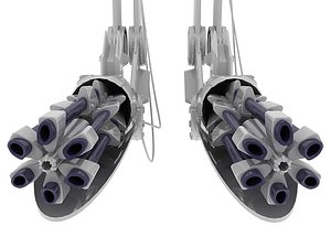 free chaingun robotic arm 3d model