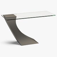 Console Table Rectangle Metal/Glass 008