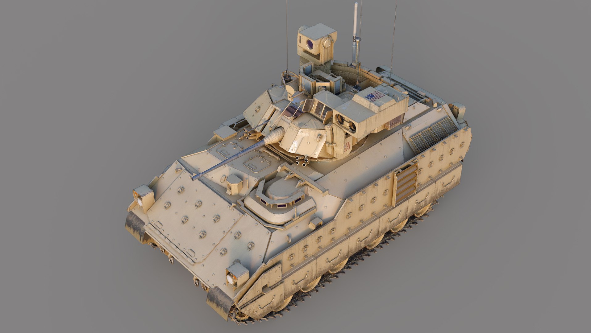 Tank M2A3 Bradley 3D Model - TurboSquid 2098233