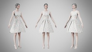 Dress 33 Abstract Pebble Repeat 3D