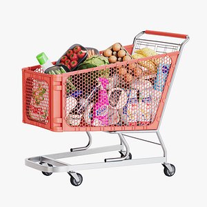 3D Grocery Cart model