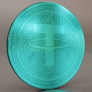 Premium Tether USDT coin PBR 4K Textured Low-poly 3D model 3D model