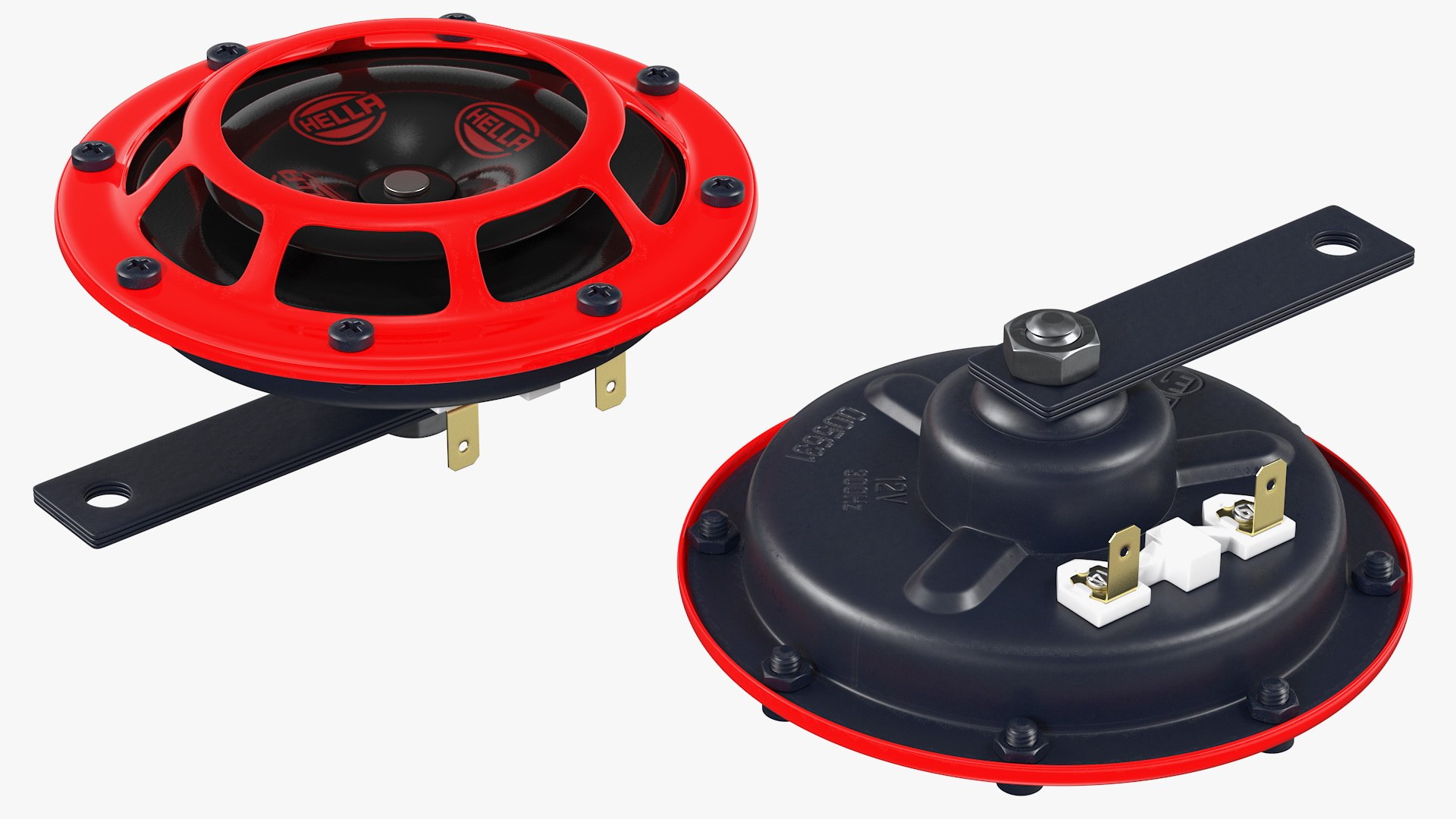 Hella Super Tone Car Horn Set 3D model preview