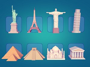 3D model temple greek