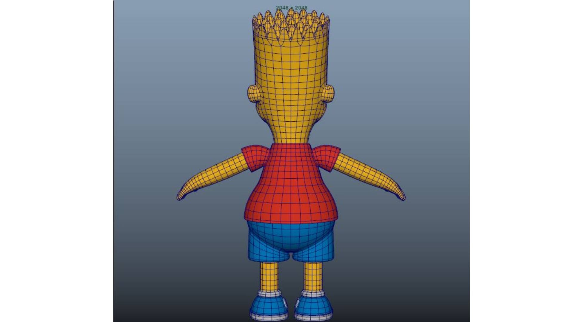 modelo 3d Animación del juego del personaje humanoide manipulado Bart ...