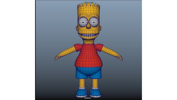modelo 3d Animación del juego del personaje humanoide manipulado Bart ...