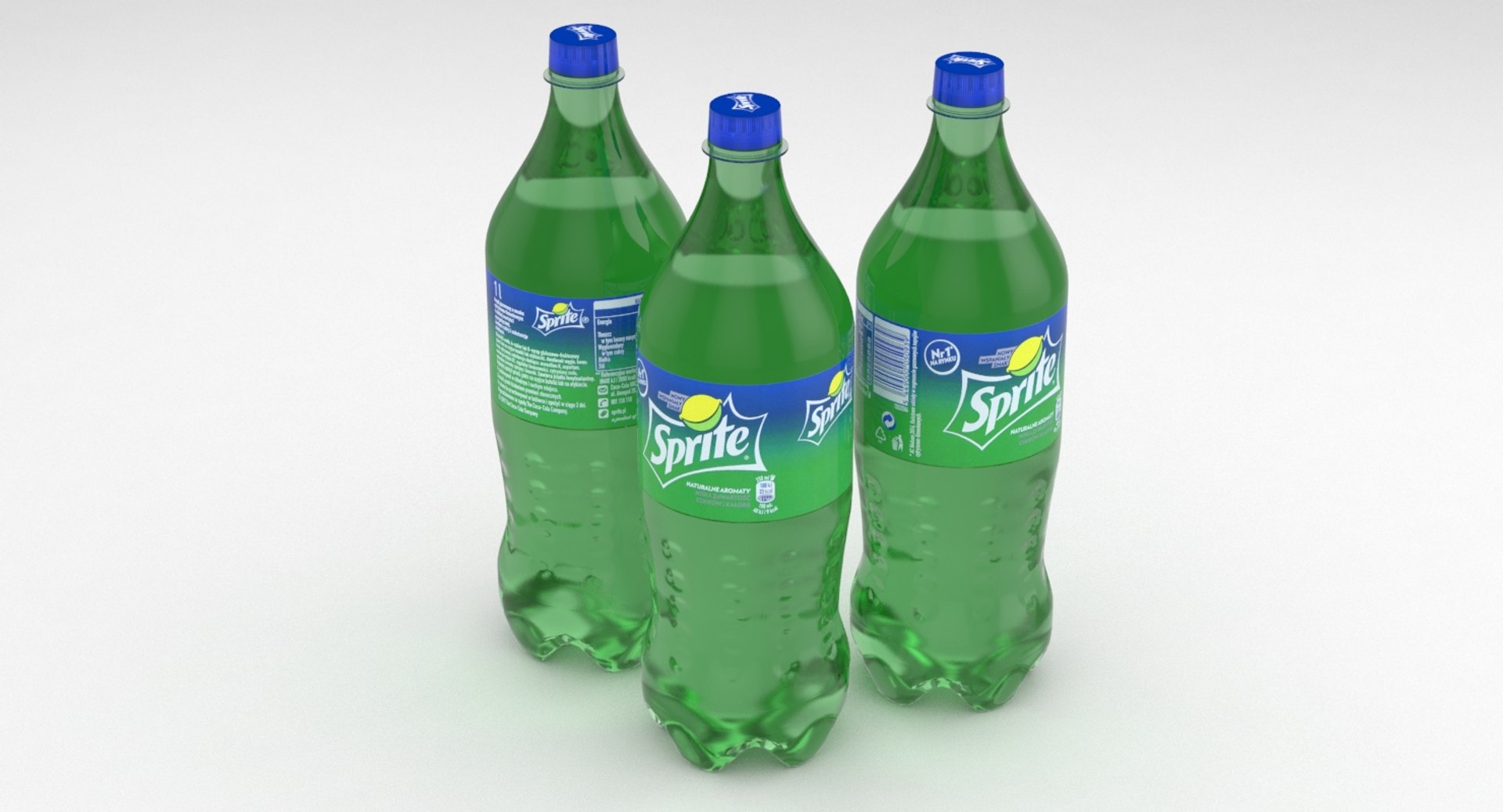 3D Model Sprite Beverage Bottle - TurboSquid 1203978