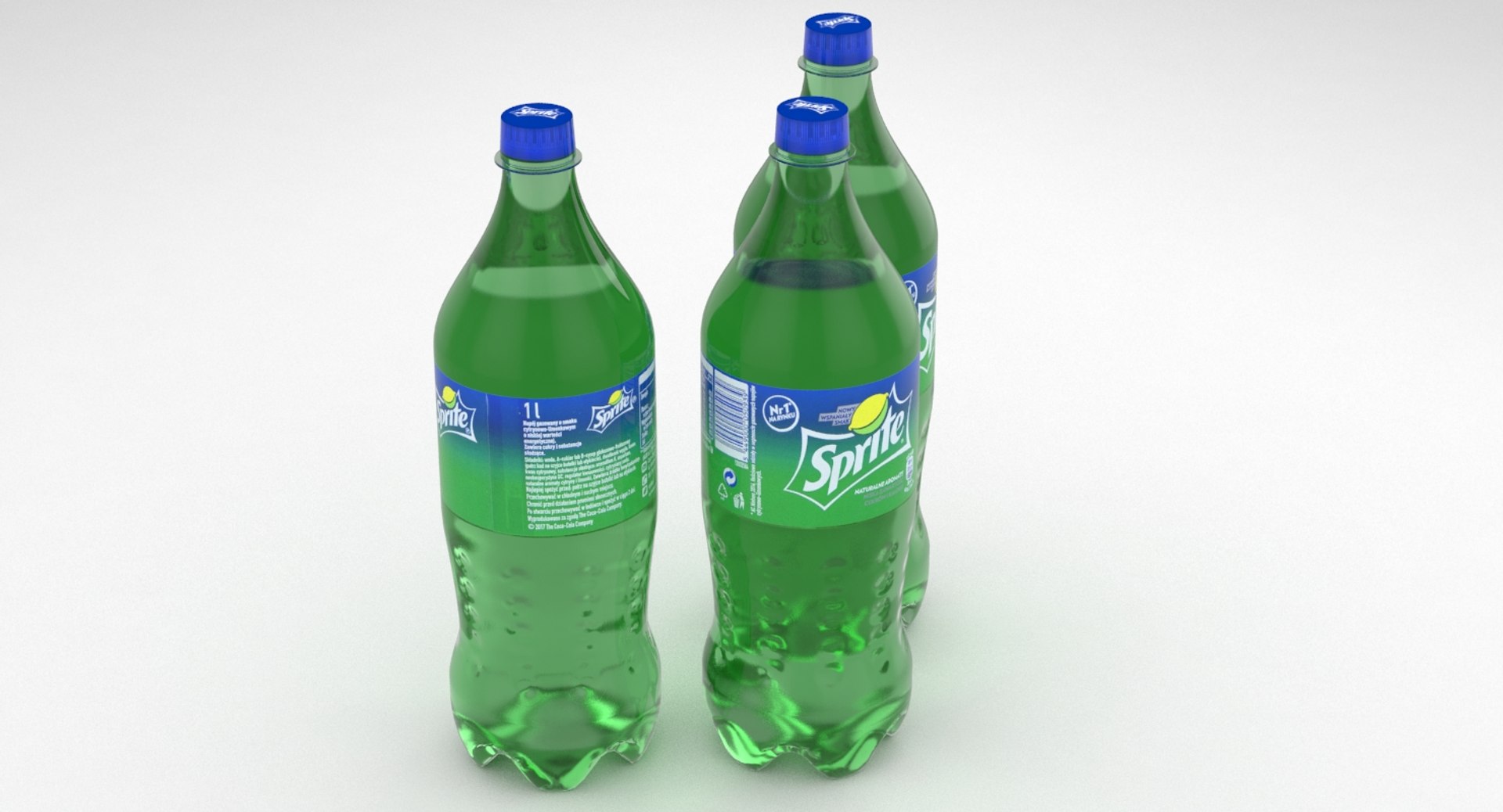 3D Model Sprite Beverage Bottle - TurboSquid 1203978