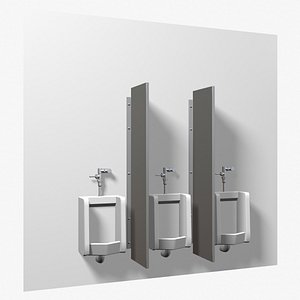 3d urinals model