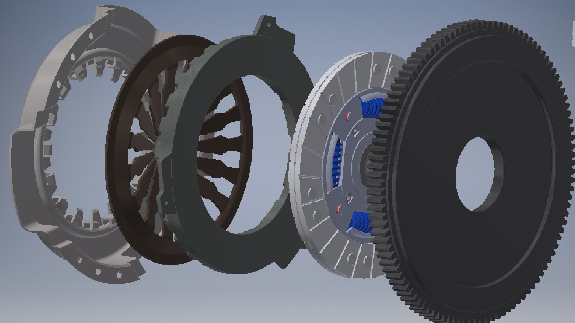 3D Model Engine Flywheel And Manual Clutch Assembly TurboSquid 1806666